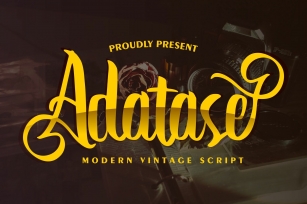 Adatase | Modern Vintage Script Font Font Download