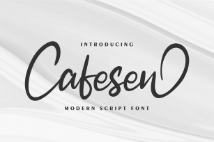 Cafesen | Modern Script Font Font Download