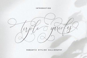 tirjole yariofes - romantic stylish calligraphy Font Download