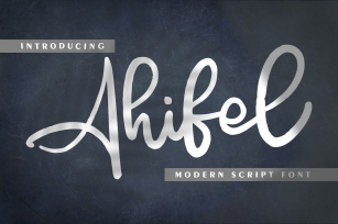 Ahifel | Modern Script Font Font Download