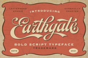 Earthgate - Bold Script Typeface Font Download