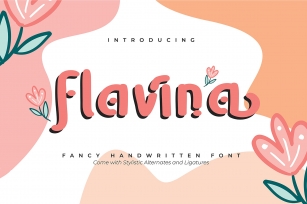 Flavina | Fancy Handwritten Font Font Download