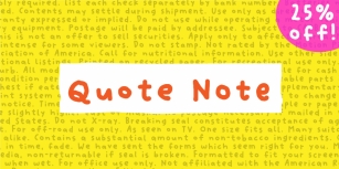 Quote Note Font Download