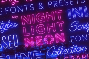 Night Light - The Neon Font Collection Font Download