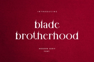 Blade Brotherhood Font Download