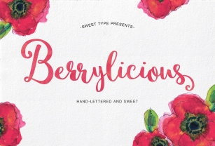 Berrylicious Hand-Lettered Font Download