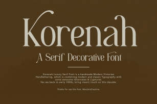 Korenah Serif Decorative Display Font Font Download