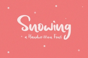 Snowing Handwritten Font Font Download