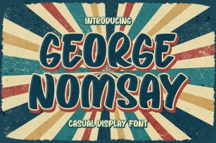 Retro Display Font - George Nomsay Font Download