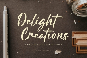 Delight Creations a Calligraphy Script Font Font Download