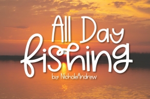 All Day Fishing - A Handwritten Font Font Download
