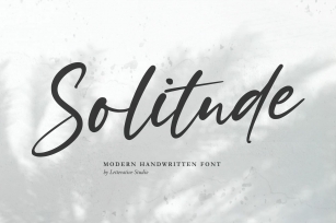 Solitude Modern Handwritten Font Font Download