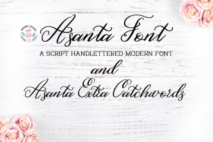 Asanta - A modern Handwritten Script Font Font Download