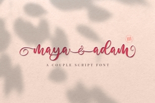 Maya and Adam Font Download