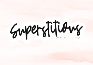 Superstitious - Bold Handwritten Script Font Font Download