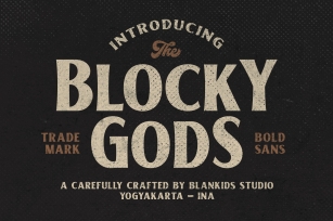 Blocky Gods Vintage Sans Serif Font Download