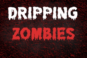 Dripping Zombie Halloween Font Font Download