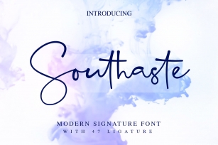 Southaste - a Signature Font Font Download