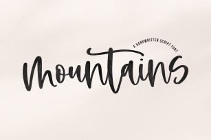 Mountains - Handwritten Script Font Font Download