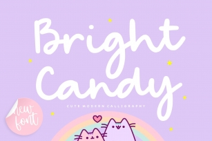 Bright Candy Cute Modern Calligraphy Font Font Download