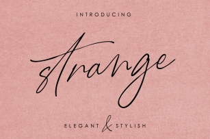 Strange - elegant & stylish Font Download
