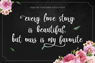 Forever Together // Romantic Font Duo Font Download