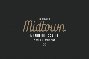Midtown Monoline Script + Bonus Font Download