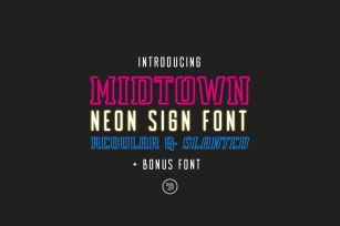 Midtown Neon Sign Font Download
