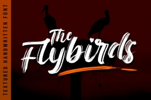 The Flybirds - Textured Brush Font Font Download