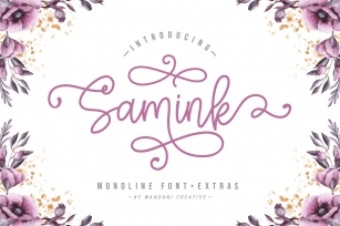 Samink Monoline Font + Extras Font Download
