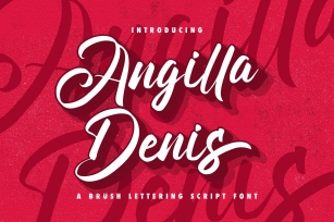 Angilla Denis - Brush Script Font Font Download