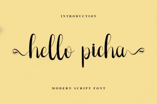 Hello Picha - A Modern Script Font Font Download