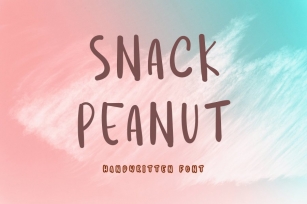 Snack Peanut - A cute Handwritten Font Font Download