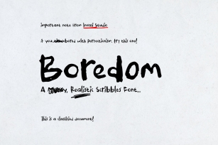 Boredom Handwritten Font Font Download