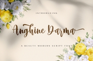 Anghine Darma - Modern Script Font Font Download
