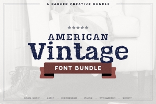American Vintage Font Bundle 2021 Font Download