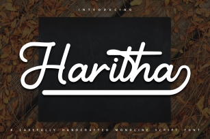 Haritha | Handcrafted Monoline Script Font Font Download