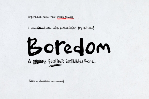40%OFF Boredom Handwritten Font Download