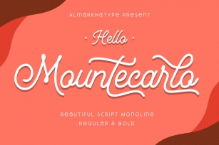 Mountecarlo-Beautiful Monoline Font Download