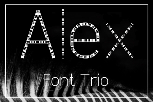 Alex Font Trio in Stripe Style. Font Download