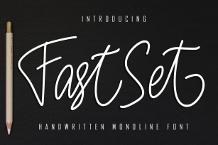 FastSet Handwritten Monoline Font Font Download