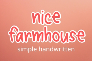 Nice Farmhouse Font Download