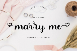 Marry Me Font Download