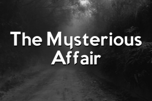 The Mysterious Affair Font Download