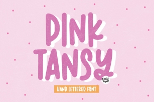 PINK TANSY Hand Lettered Display Font Font Download