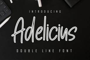 Adelicius Double Line Font Font Download