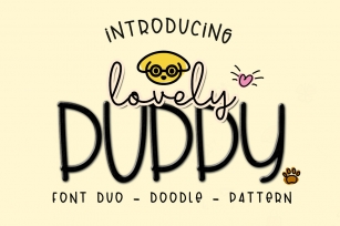 Lovely Puppy - Font duo + Pattern Font Download