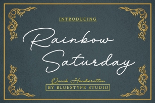 Rainbow Saturday - Signature Font Font Download