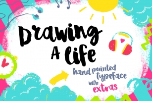 Drawing a Life - Brush Font & Extras Font Download