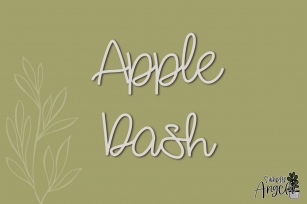 Apple Dash - a smooth handwritten script font Font Download
